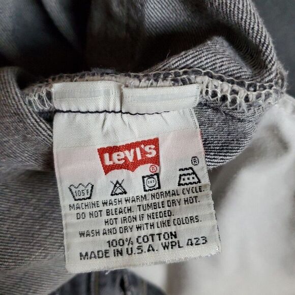 Vtg Levis 501 Jeans Dark Wash Men's 32 X 33 Made in USA Button Fly (tag 34X34) - Picture 3 of 13